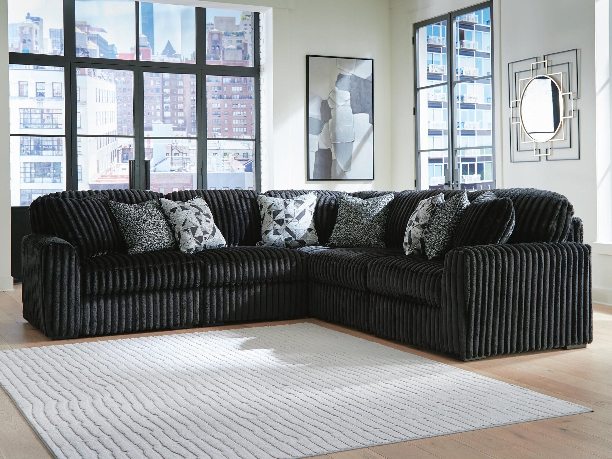 Midnight-Madness 5-Piece Sectional Signature Design by Ashley®