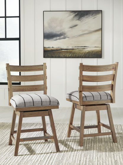 Ridgester UPH Swivel Barstool (2/CN) Benchcraft®