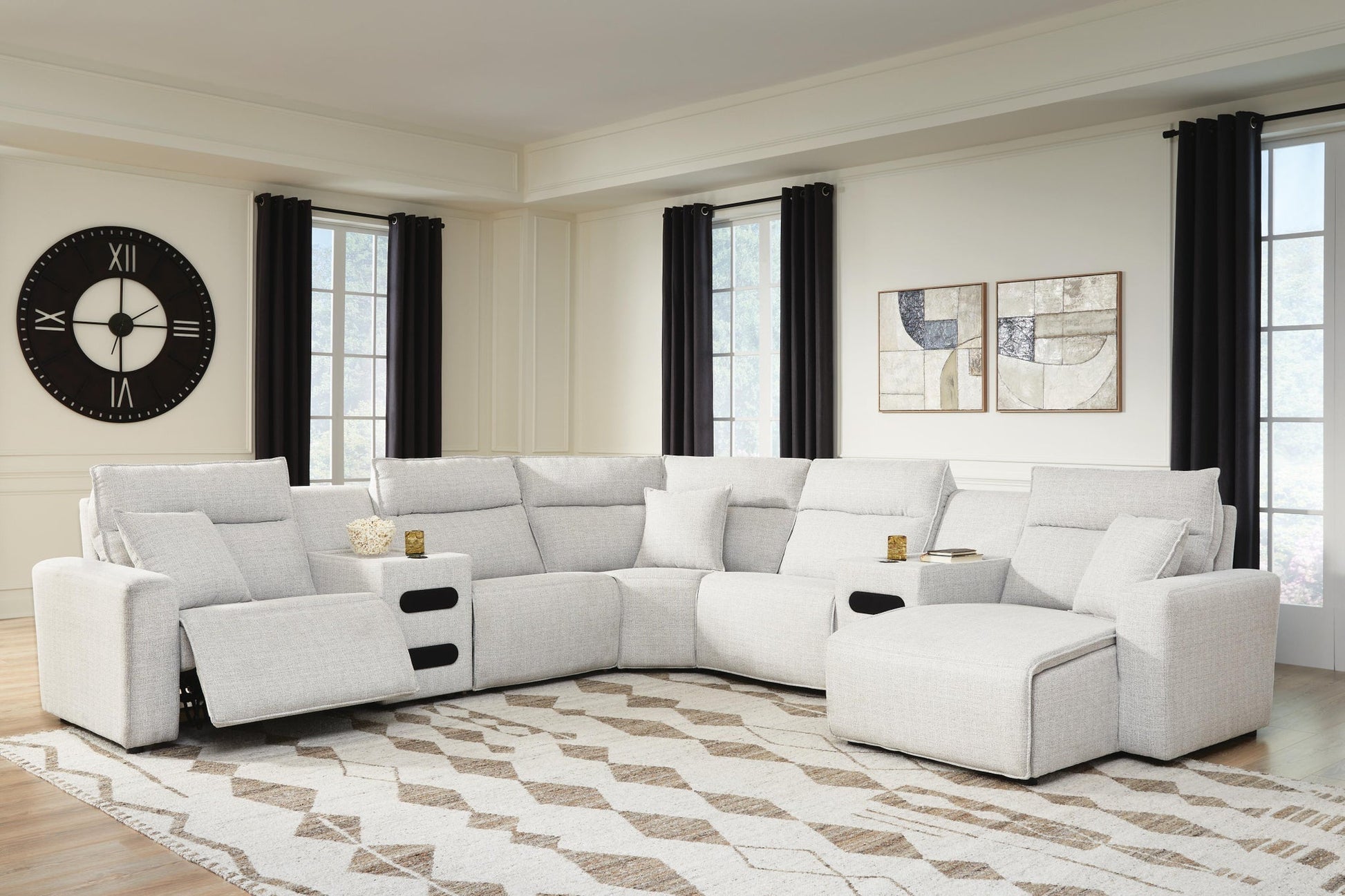 Modmax II 7-Piece Power Reclining Sectional with Chaise and Audio Consoles Signature Design by Ashley®