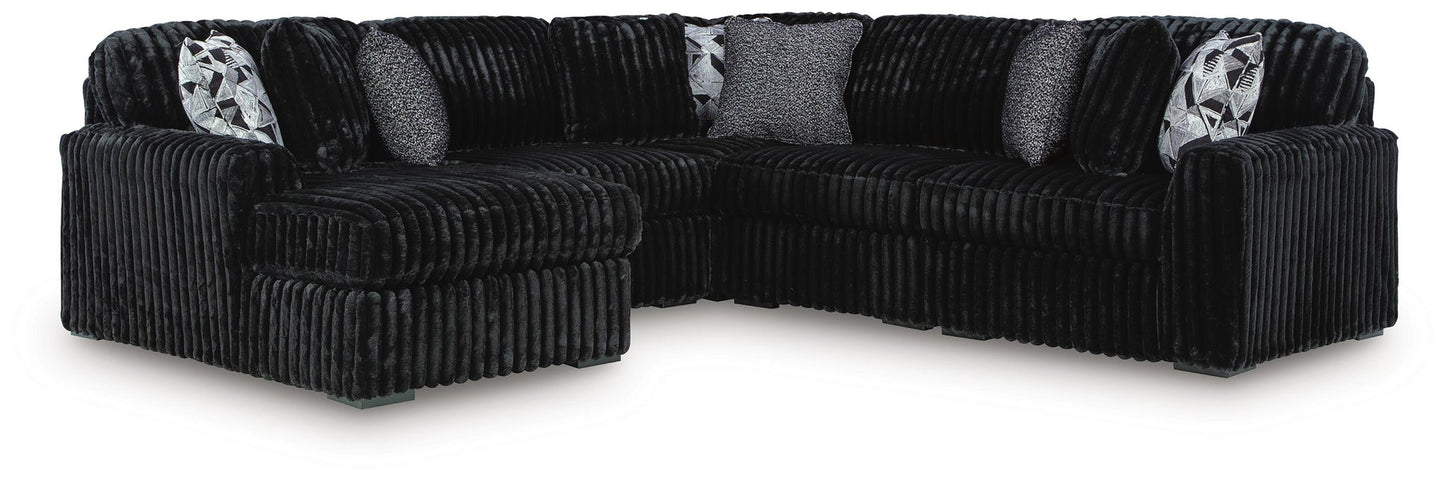 Midnight-Madness 5-Piece Sectional with Chaise Signature Design by Ashley®