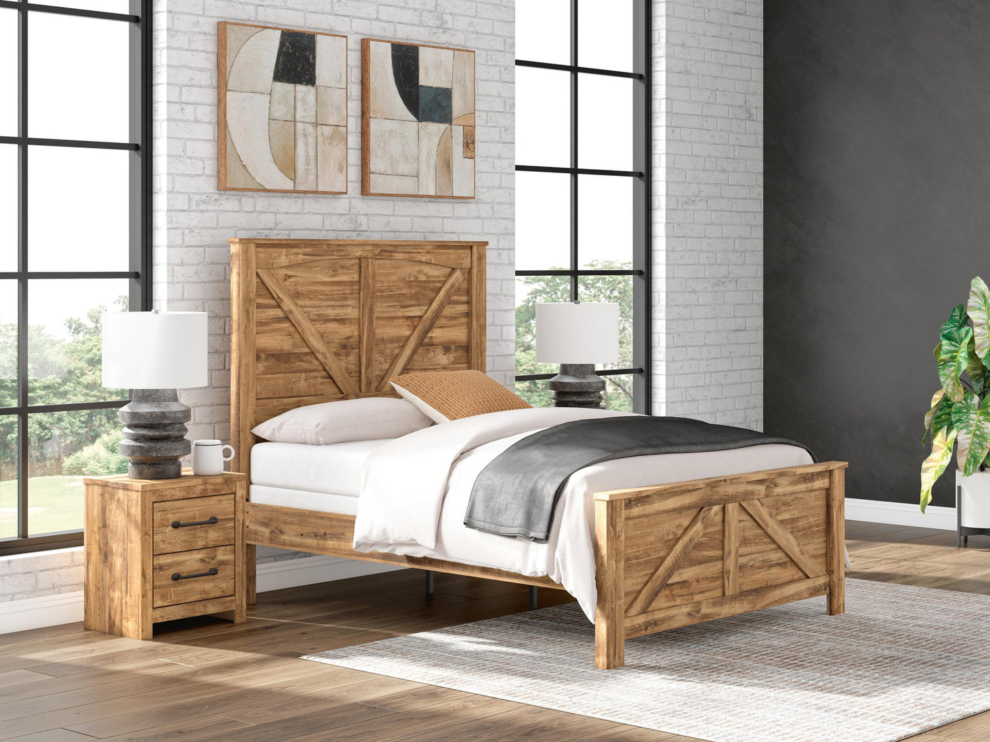 Maystonna  Crossbuck Panel Bed