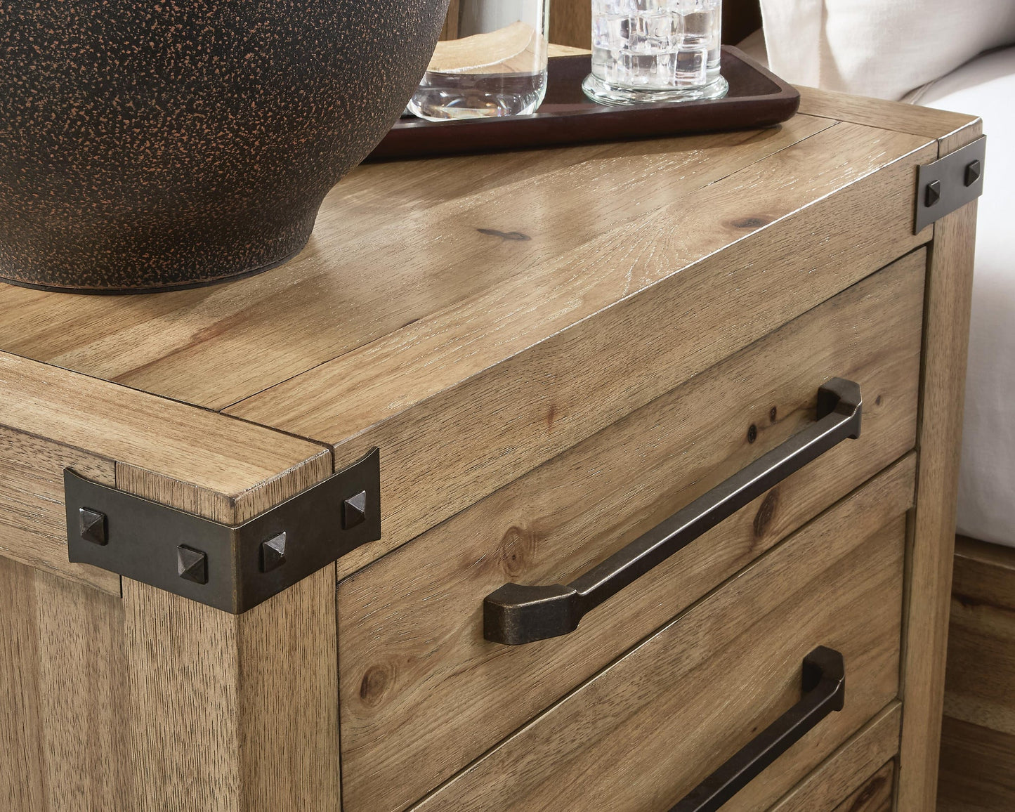 Ridgester Three Drawer Night Stand Benchcraft®