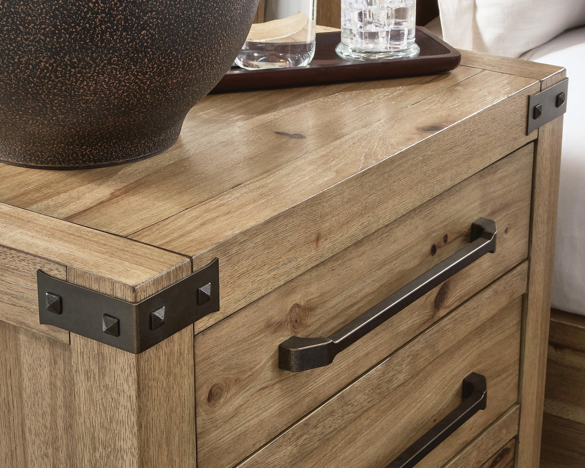 Ridgester Three Drawer Night Stand Benchcraft®