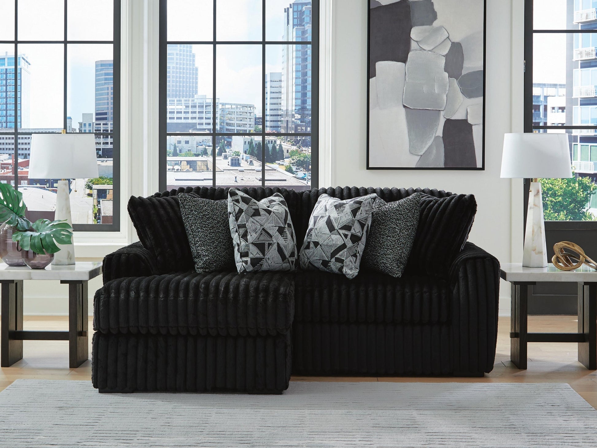 Midnight-Madness 2-Piece Sectional with Chaise Signature Design by Ashley®