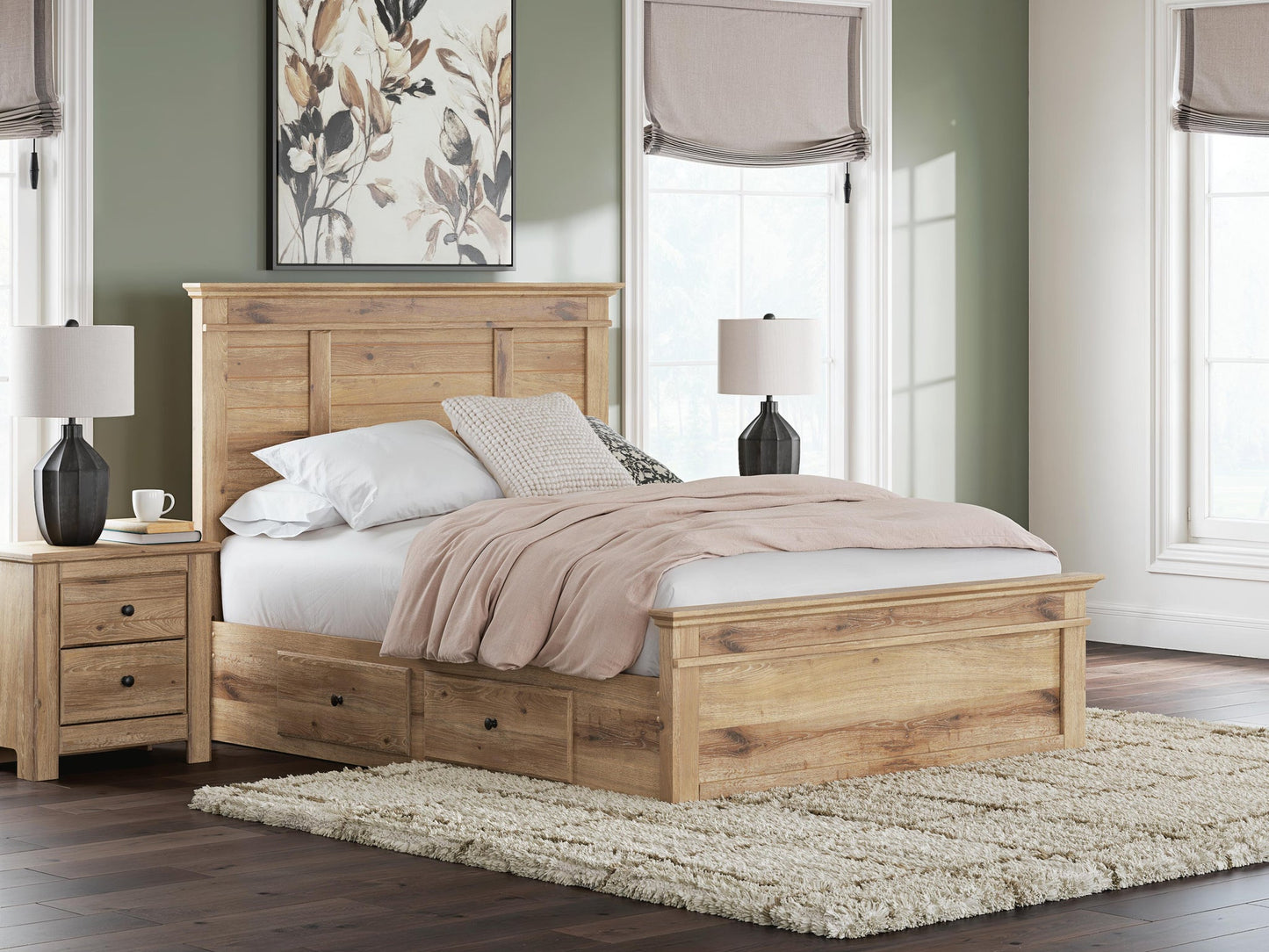 Makidern  Panel Storage Bed