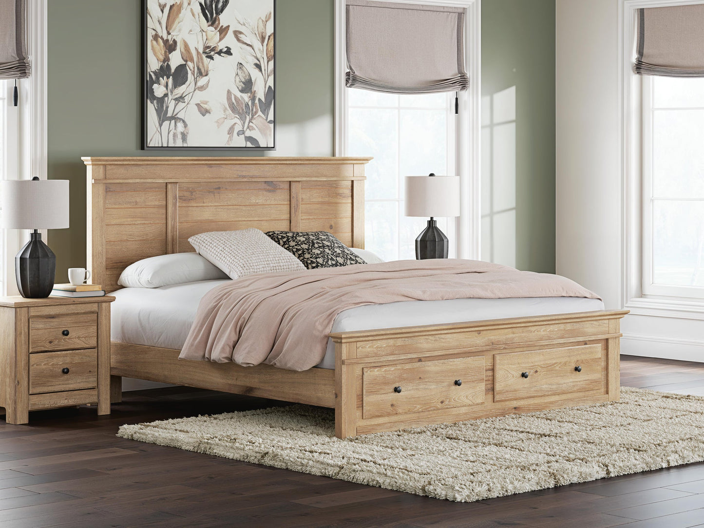 Makidern  Panel Storage Bed