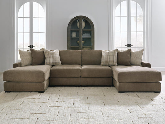 Camellia-Court 4-Piece Double Chaise Sectional Benchcraft®