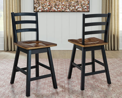 Wildenauer Swivel Stool (2/CN) Signature Design by Ashley®