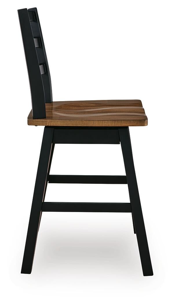 Wildenauer Swivel Stool (2/CN) Signature Design by Ashley®