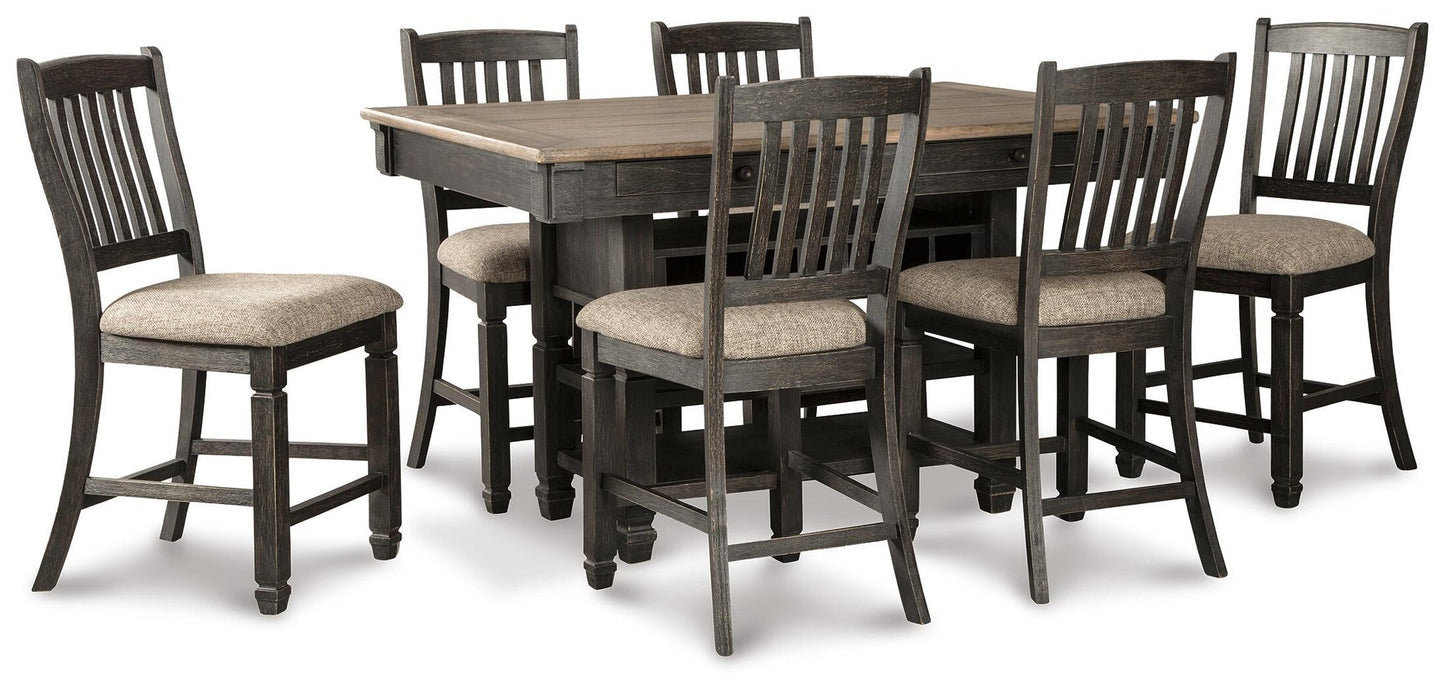 Tyler Creek Counter Height Dining Table and 6 Barstools Signature Design by Ashley®