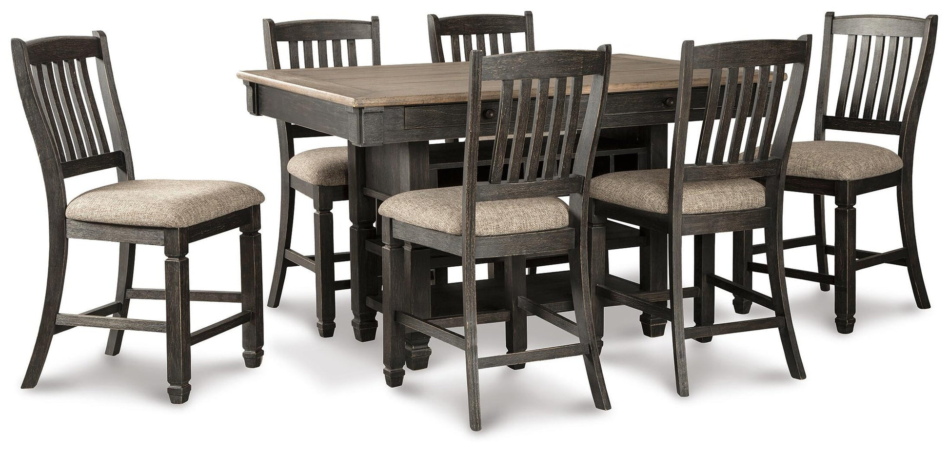 Tyler Creek Counter Height Dining Table and 6 Barstools Signature Design by Ashley®