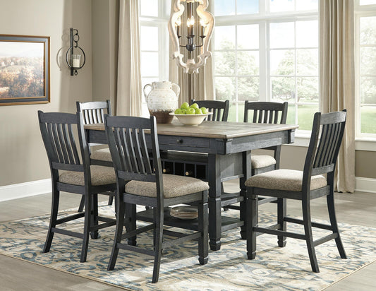 Tyler Creek Counter Height Dining Table and 6 Barstools Signature Design by Ashley®