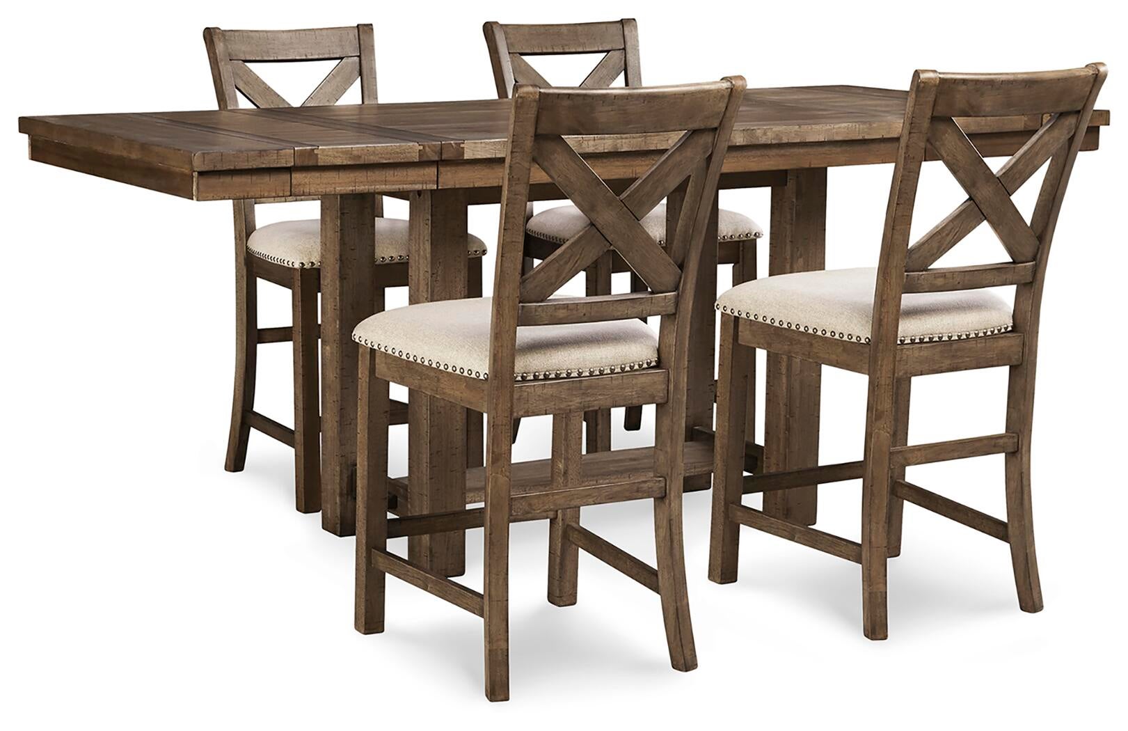 Moriville Counter Height Dining Table and 4 Barstools Signature Design by Ashley®
