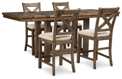 Moriville Counter Height Dining Table and 4 Barstools Signature Design by Ashley®