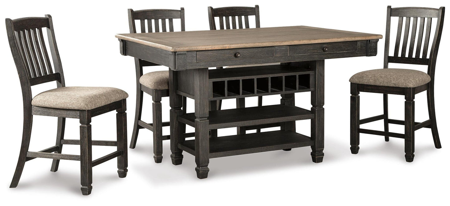 Tyler Creek Counter Height Dining Table and 4 Barstools Signature Design by Ashley®