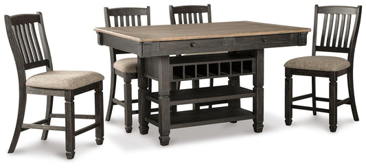 Tyler Creek Counter Height Dining Table and 4 Barstools Signature Design by Ashley®