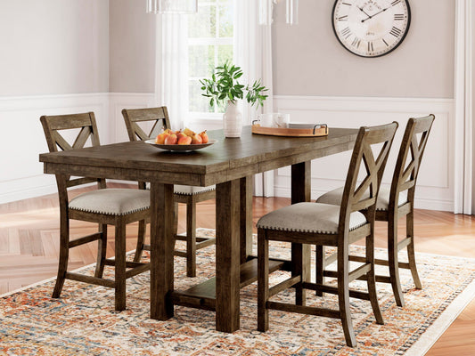 Moriville Counter Height Dining Table and 4 Barstools Signature Design by Ashley®
