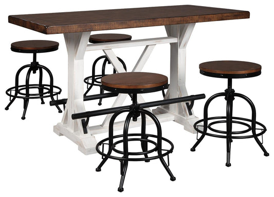 Valebeck Counter Height Dining Table and 4 Barstools Signature Design by Ashley®