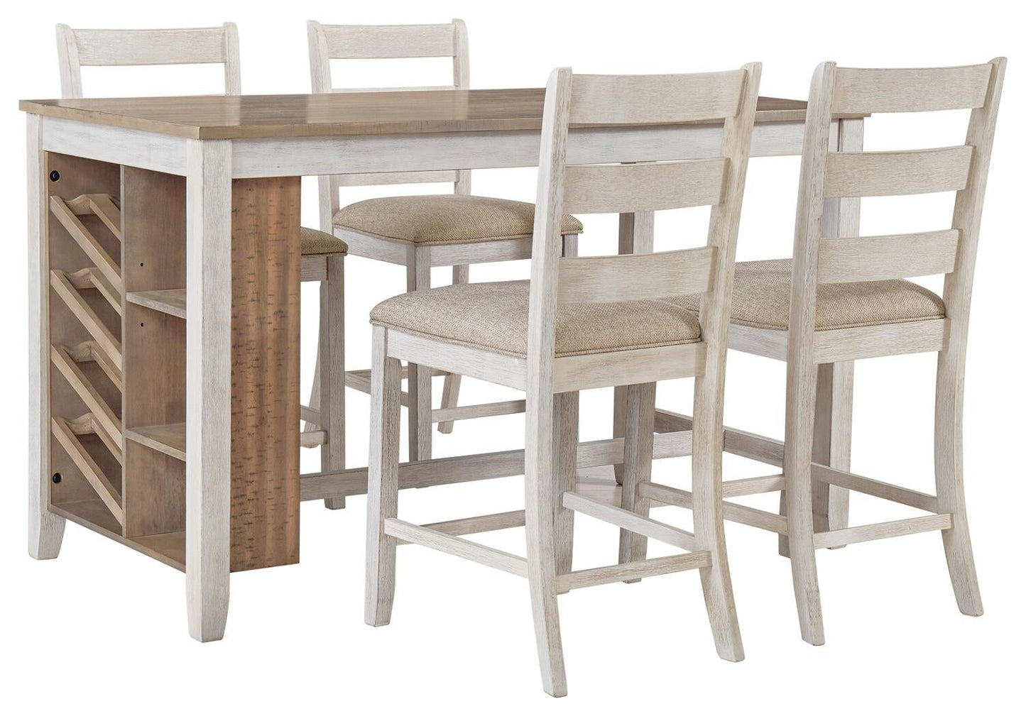 Skempton Counter Height Dining Table and 4 Barstools Signature Design by Ashley®