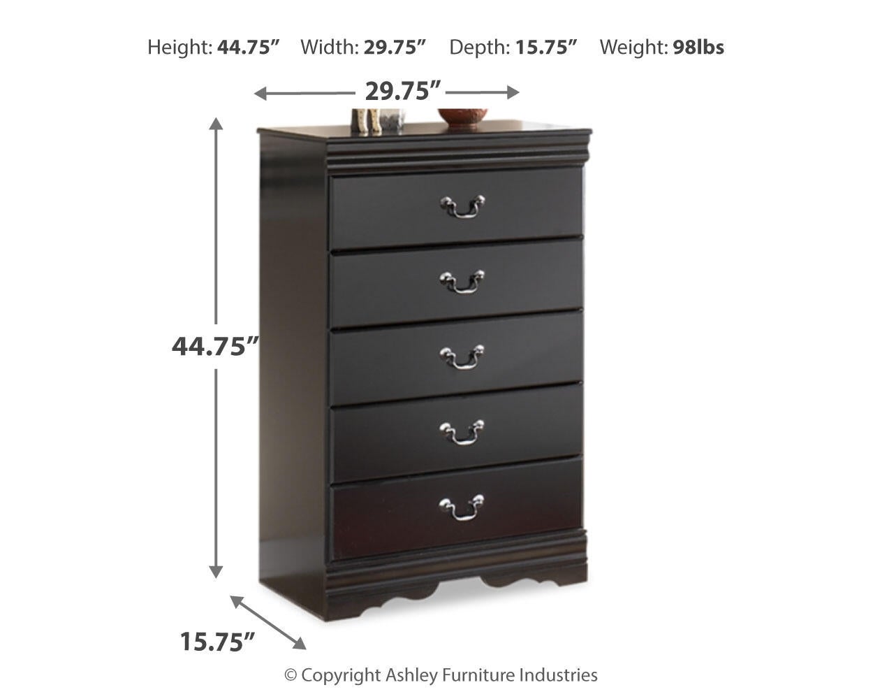 Huey Vineyard  Sleigh Bed With Mirrored Dresser, Chest And Nightstand Signature Design by Ashley®