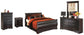 Huey Vineyard  Sleigh Bed With Mirrored Dresser, Chest And Nightstand Signature Design by Ashley®