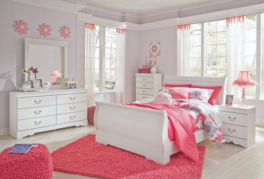 Anarasia  Sleigh Headboard, Dresser, Mirror, Chest And Nightstand Signature Design by Ashley®