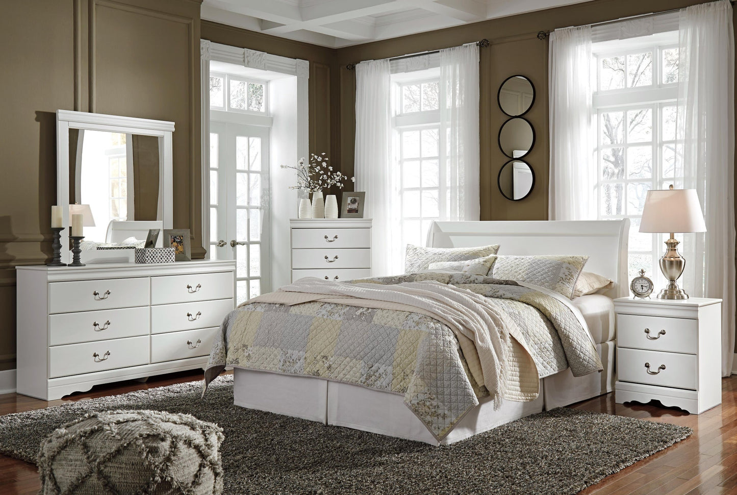 Anarasia  Sleigh Headboard, Dresser, Mirror, Chest And Nightstand Signature Design by Ashley®