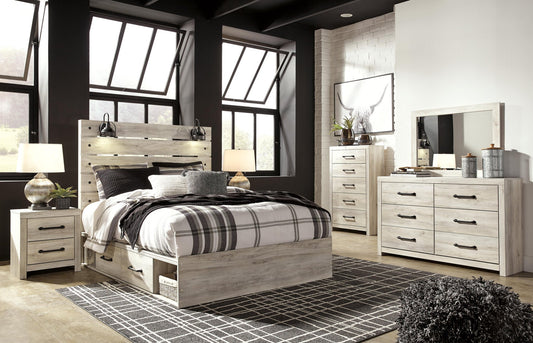 Cambeck  Panel Bed With 4 Storage Drawers With Mirrored Dresser, Chest And Nightstand Signature Design by Ashley®