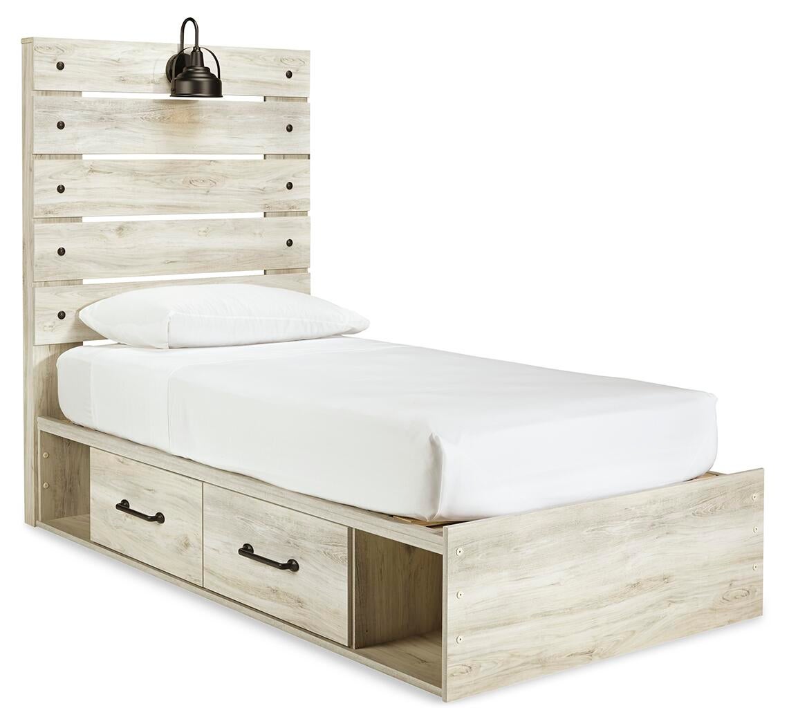 Cambeck  Panel Bed With 4 Storage Drawers With Mirrored Dresser Signature Design by Ashley®