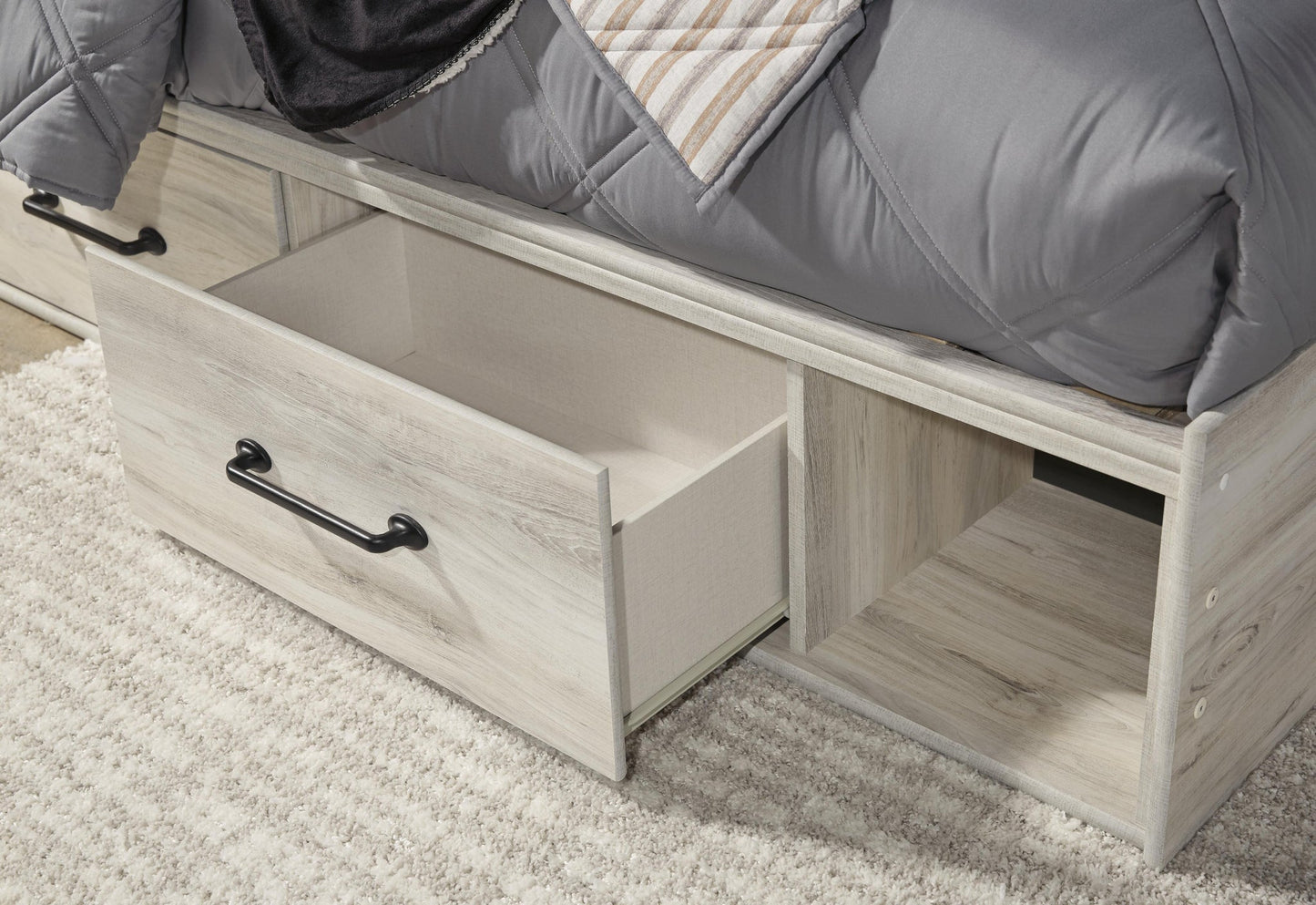 Cambeck  Panel Bed With 4 Storage Drawers With Mirrored Dresser Signature Design by Ashley®