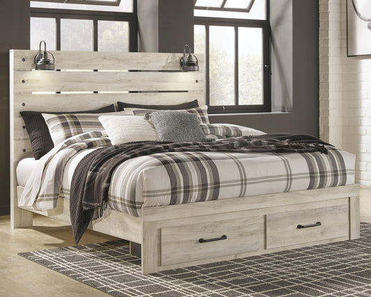 Cambeck  Panel Bed With 2 Storage Drawers With Mirrored Dresser Signature Design by Ashley®