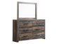 Drystan /California King Bookcase Headboard Bed With Mirrored Dresser Signature Design by Ashley®
