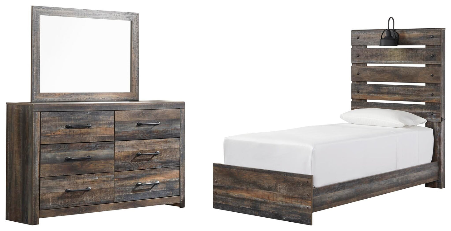 Drystan  Panel Bed With Mirrored Dresser Signature Design by Ashley®