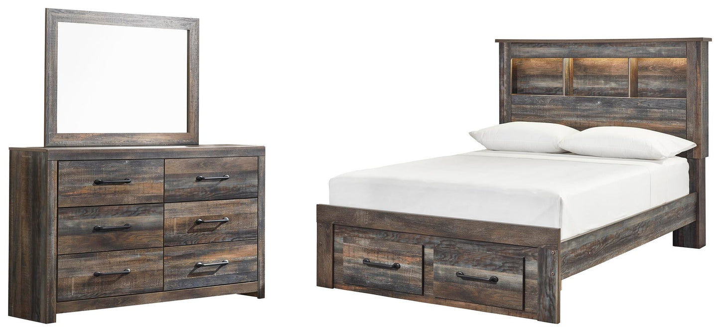 Drystan  Bookcase Bed With 2 Storage Drawers With Mirrored Dresser Signature Design by Ashley®