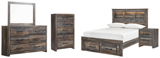 Drystan  Bookcase Bed With 2 Storage Drawers, Dresser, Mirror, Chest And Nightstand Signature Design by Ashley®