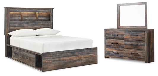 Drystan  Bookcase Bed With 4 Storage Drawers With Mirrored Dresser Signature Design by Ashley®