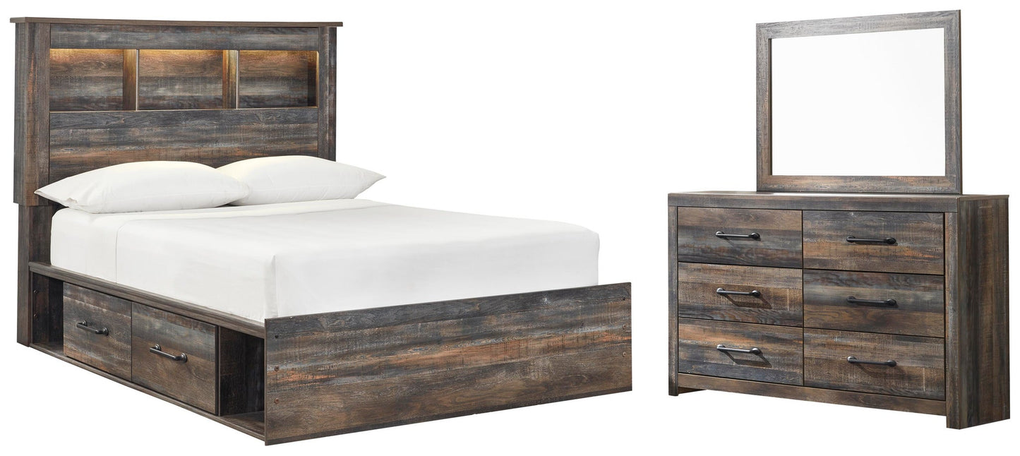 Drystan  Bookcase Bed With 2 Storage Drawers With Mirrored Dresser Signature Design by Ashley®