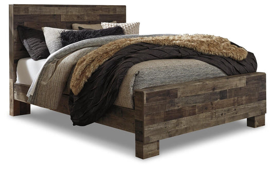 Derekson  Panel Bed With Mirrored Dresser Benchcraft®