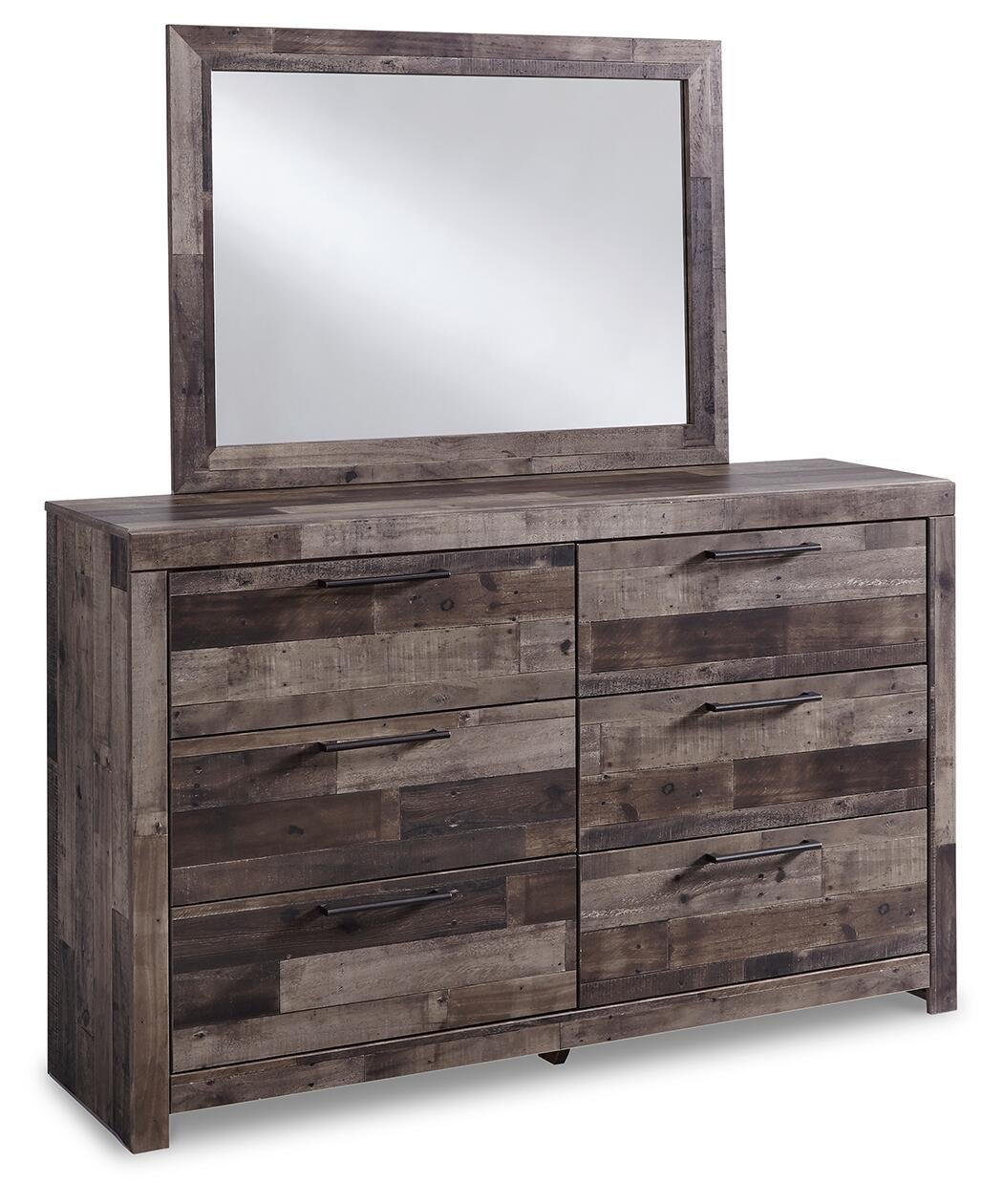 Derekson  Panel Bed With Mirrored Dresser Benchcraft®