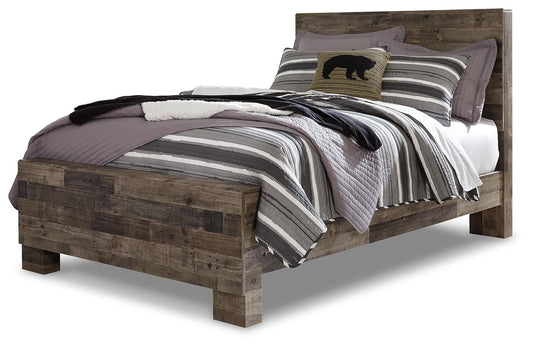 Derekson  Panel Bed With Mirrored Dresser Benchcraft®
