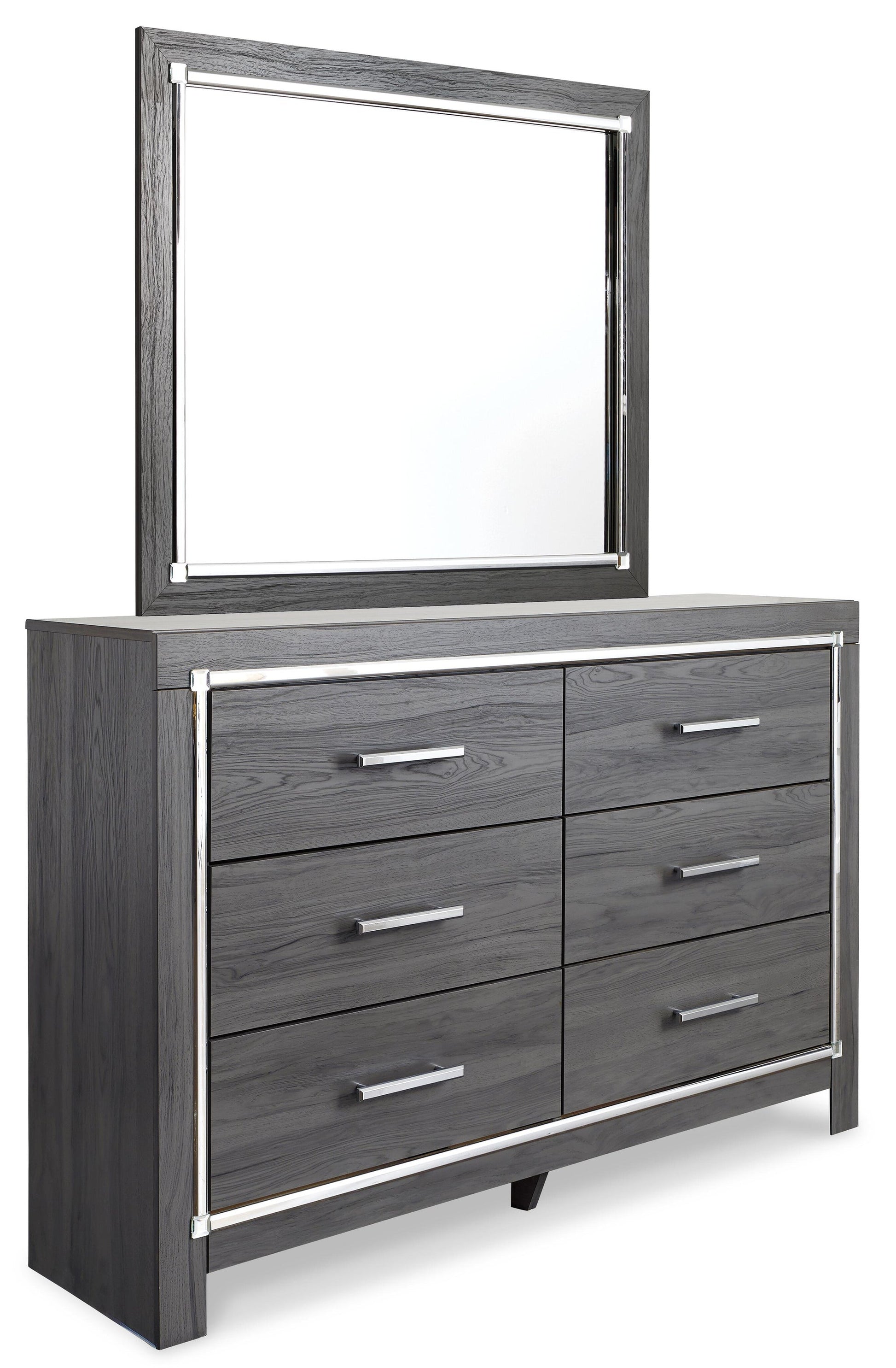 Lodanna / Upholstered Panel Headboard Bed With Mirrored Dresser, Chest And Nightstand Signature Design by Ashley®