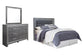 Lodanna / Upholstered Panel Headboard Bed With Mirrored Dresser Signature Design by Ashley®