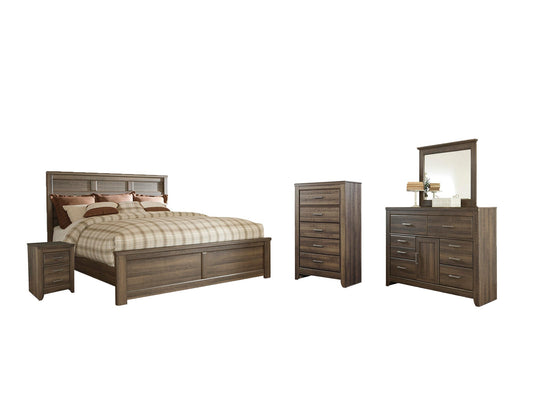 Juararo  Panel Bed With Mirrored Dresser, Chest And Nightstand Signature Design by Ashley®