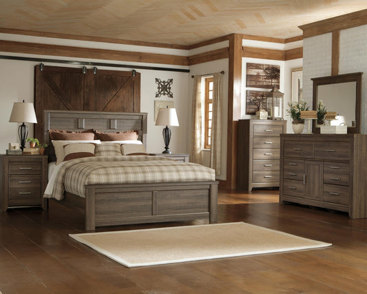 Juararo  Panel Bed With Mirrored Dresser, Chest And Nightstand Signature Design by Ashley®
