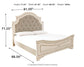 Realyn  Upholstered Panel Bed With Mirrored Dresser Signature Design by Ashley®