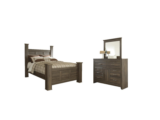 Juararo  Poster Bed With Mirrored Dresser Signature Design by Ashley®