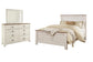 Willowton  Panel Bed With Mirrored Dresser Signature Design by Ashley®