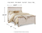 Willowton  Panel Bed With Mirrored Dresser Signature Design by Ashley®