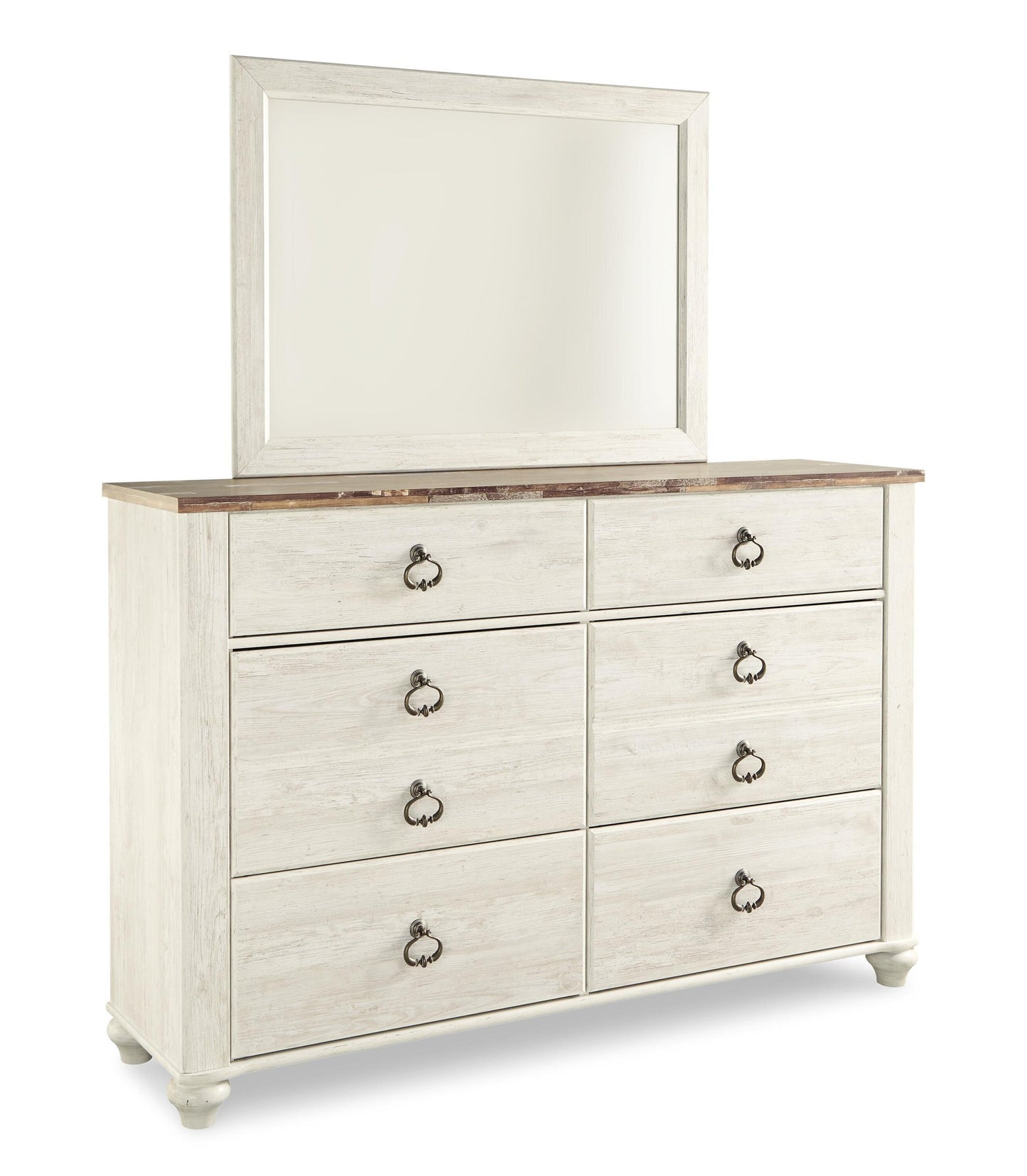 Willowton  Panel Bed With Mirrored Dresser Signature Design by Ashley®