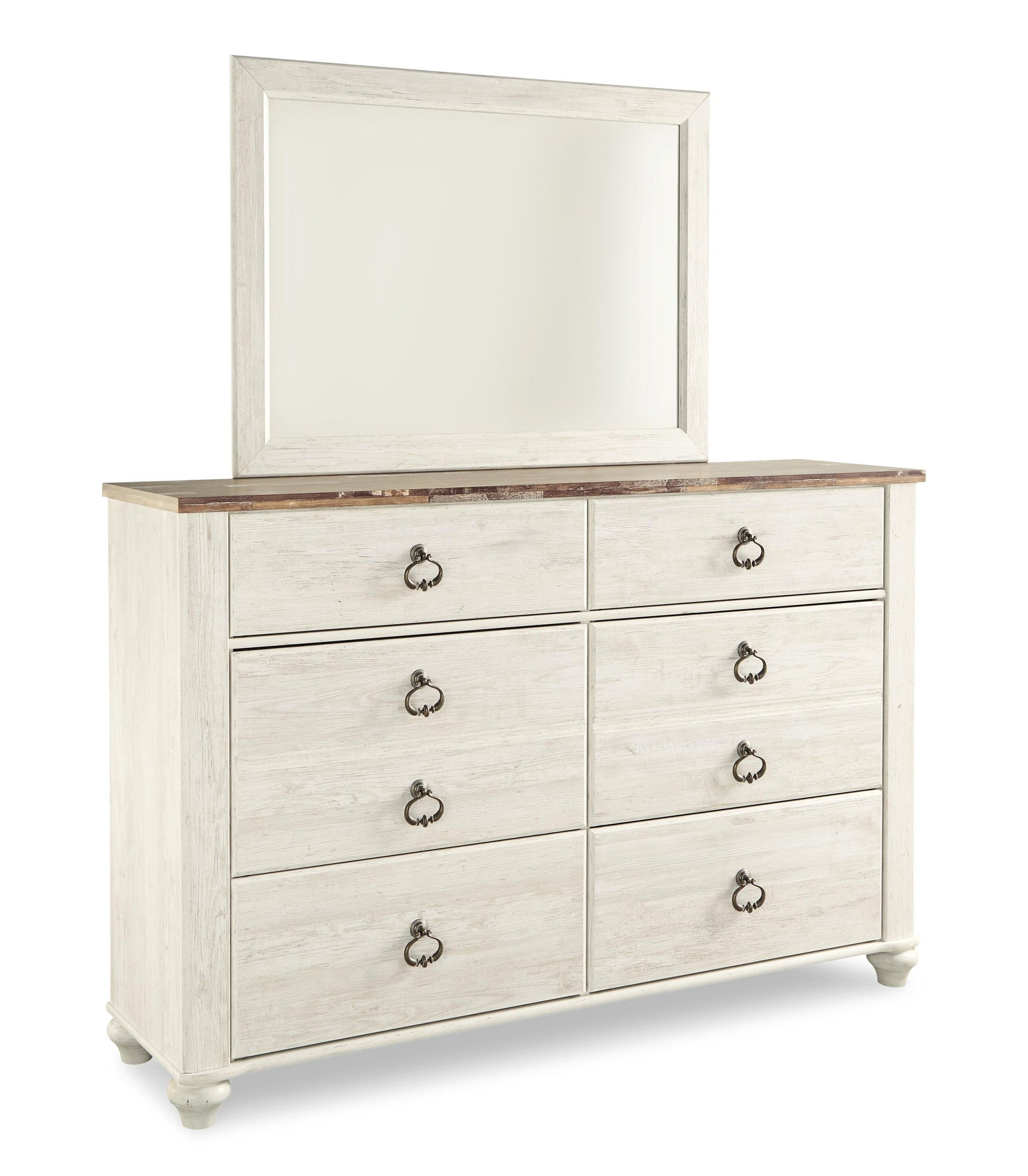 Willowton  Panel Bed With Mirrored Dresser Signature Design by Ashley®